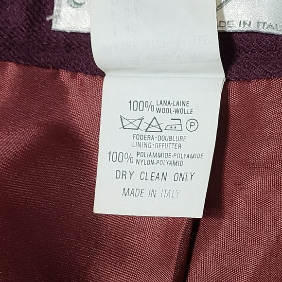 Vintage Esseci 100% Wool Pencil Skirt Womens Pleated Skirt Size 6 Made in Italy - Picture 10 of 10